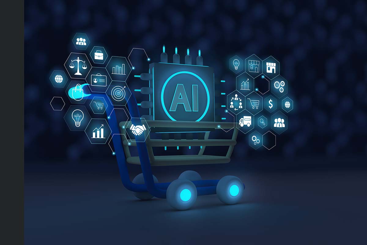 AI in B2B sales concept illustration